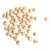 50 Pcs Wooden Beads Round Wood Beads with Hole for Jewelry Making Home Decor Craft 12mm Size 3mm ID