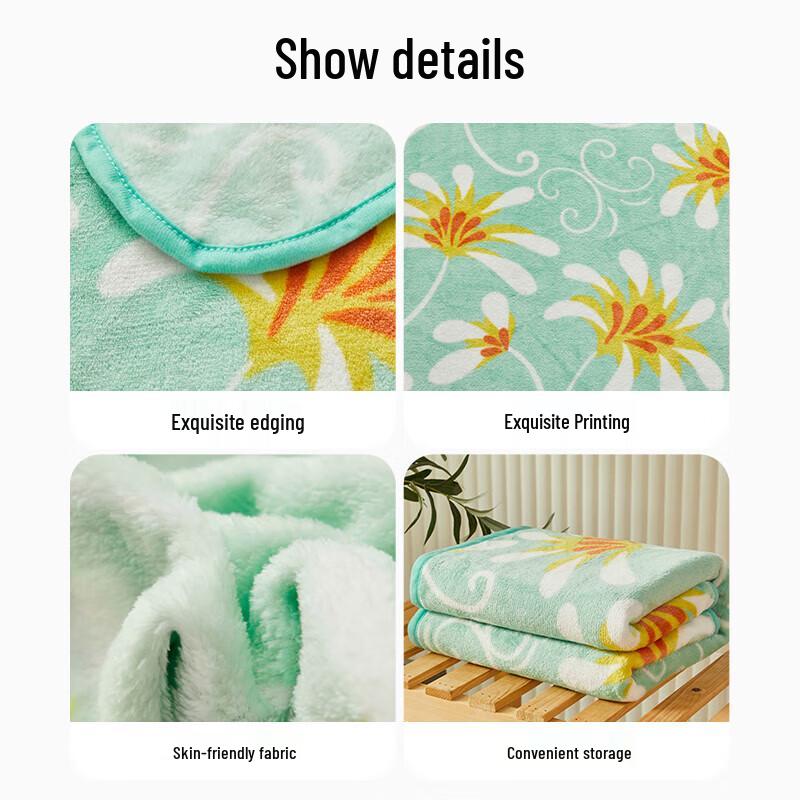 Hengyuanxiang Tangcao Flannel Shawl Blanket