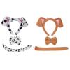 Plush Dog Cosplay Outfit Animal Ear Headband Long Furry Tail Bowtie Adult Children Halloween Party Dress Up Accessories