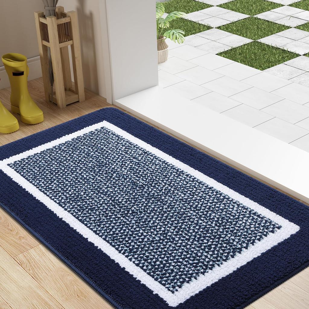 Olanly Durable Door Mat Family Anti-slip Carpet Floor Indoor Mat Absorbent Entrance Door Mats Dirt Resistant Easy to Clean Rug