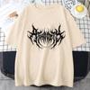 Summer Fashion Women T-shirt Gothic Print Short Sleeve T-shirt Female Streetwear Harajuku Oversized Clothes Tops Y2K Sport Tees