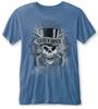 Guns N Roses Faded Skull Blue Burnout Unisex T-shirt
