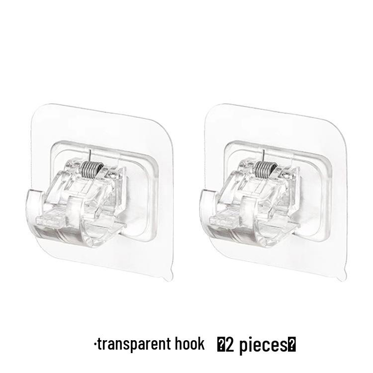 Telescopic Punch-Free Drying Rod - White Baked Paint for Balcony or Bathroom Curtains and Clothes