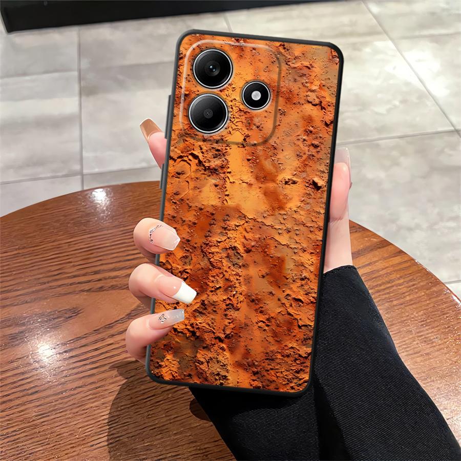 Case for Xiaomi Redmi Note 10S 11S 11 13 12 Pro Plus 9s 12S 10 9 8 Pro Soft Back Phone Cover Retro Rust Design
