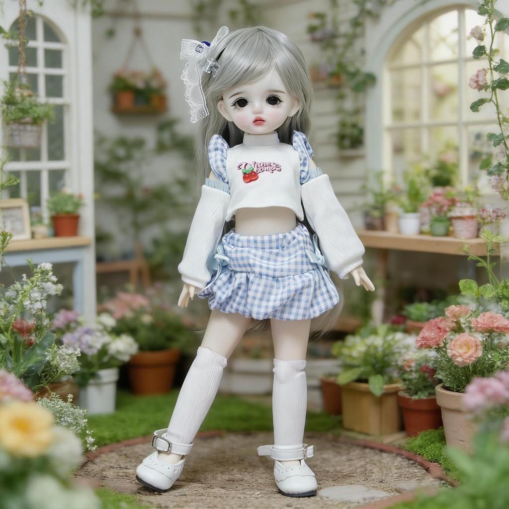 Одежда для BJD кукол 6 дюймов для тел Akagi, GL и Gungun - Наряд-платье Лолита 'Призрачная Мама' 30 см