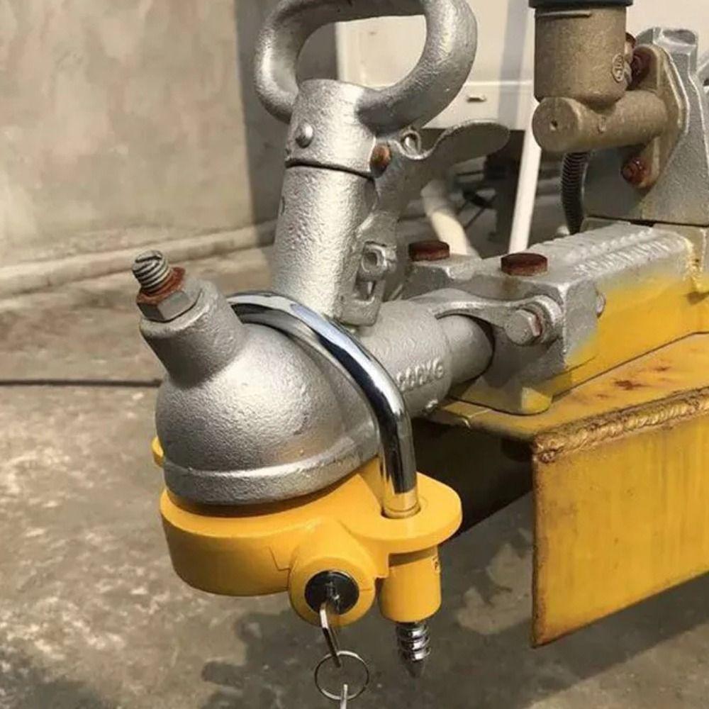 High Quality Universal Car Trailer Coupler Lock Heavy-Duty Adjustable Trailer Lock High Security U-Shape Tow Ball Lock Trailer