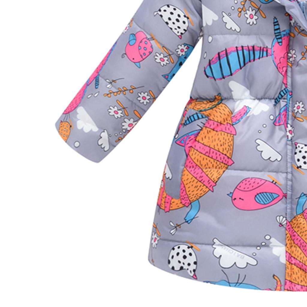 Детская стеганая куртка для мальчиков и девочек, модная стеганая куртка с капюшоном и длинным воротником из мультфильма для больших мальчиков