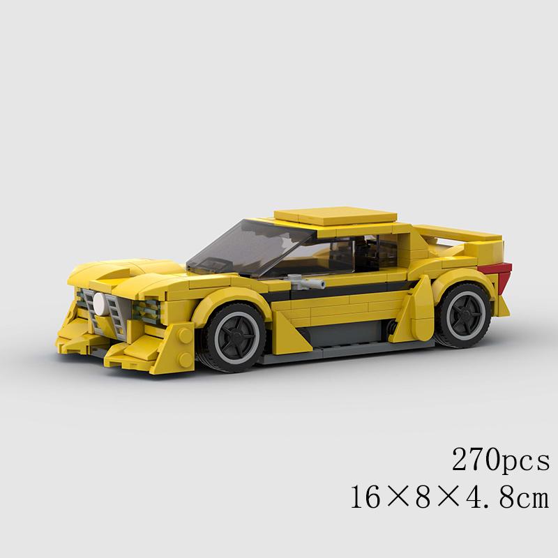 Классический Автомобиль Скорость MOC Внедорожник Гонки Полиция Модель Строительные Кубики Родстер Транспортное средство Город Супер Гонки Блоки Технический Рождественский подарок