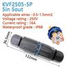 1pcs IP68 Waterproof Cable Connector Quick Connection KVSF-15 2 In 2 Out 2/3/4/5 Pin Electrical Terminal Adapter Wire Connector