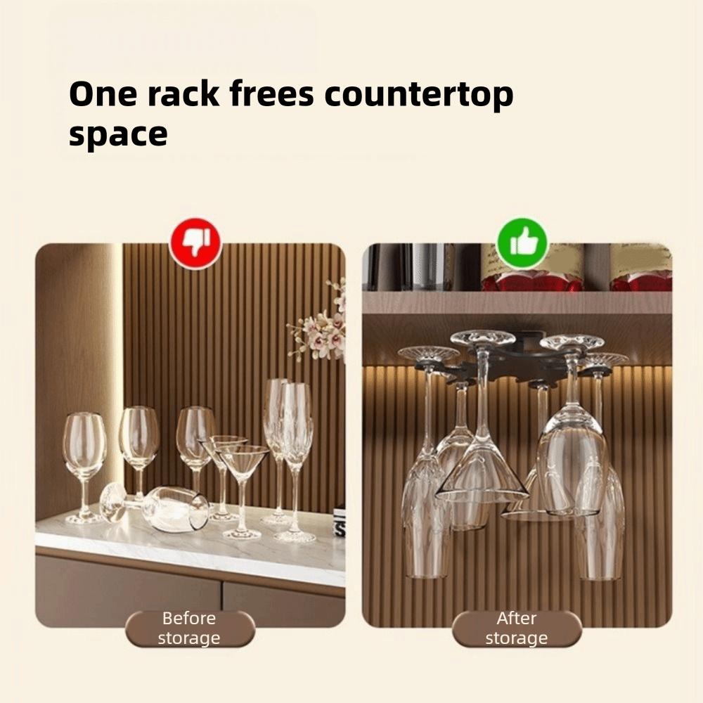 Wall Mounted Glasses Hanging Rack Plastic Inverted Goblets Rack Wine Glass Rack Dining Rooms