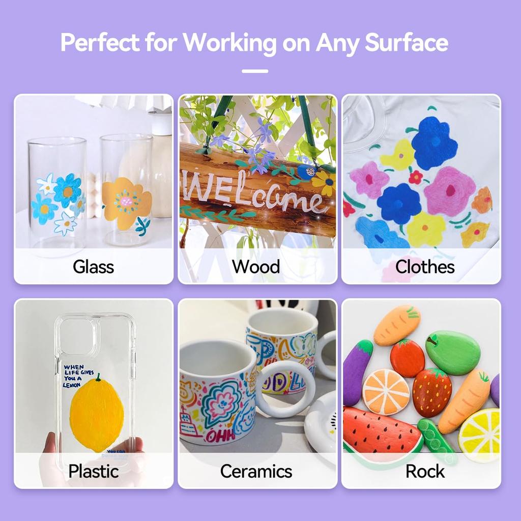 Arrtx Акриловая Краска Ручка 30 Кисть Наконечник Акриловый Маркер Ручка для Камня Ткань и DIY Проекты Цвета, Живопись, Дерево, Стекло, Холст, Металл, Пластик, (К)