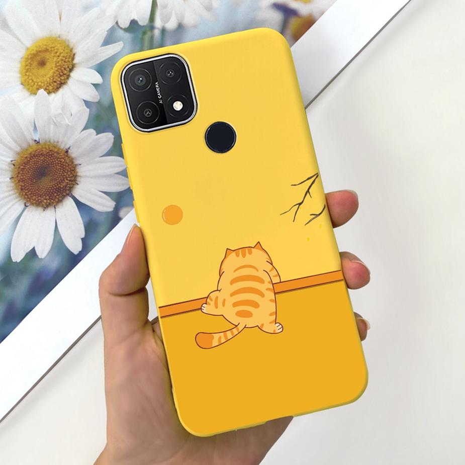For Oppo A15 Case Oppo A15s CPH2179 Cute Fashion Candy Painted Cover Soft TPU Phone Case For Oppo A15 A 15 s OppoA15 Full Bumper