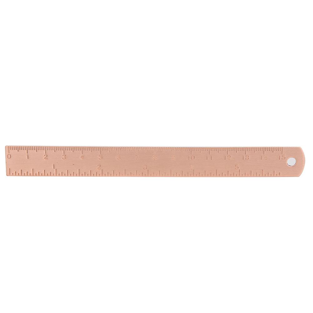 Thickened Copper Straight Ruler 0~150mm Mini Copper Ruler Drawing AccessoryCopper 15cm Scale 1.5mm