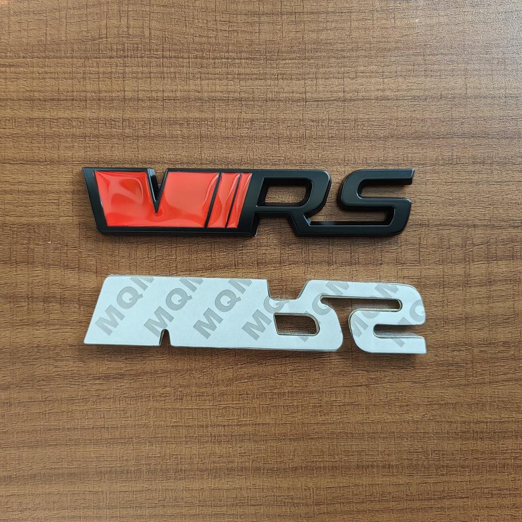 DAYB7 3D Metal RS Logo VRS Emblem Car Grill Badge For Skoda Kodiaq Rapid Fabia Octavia 1 2 3 A5 A7 MK1 MK3 MK4 VRS Sticker Accessories