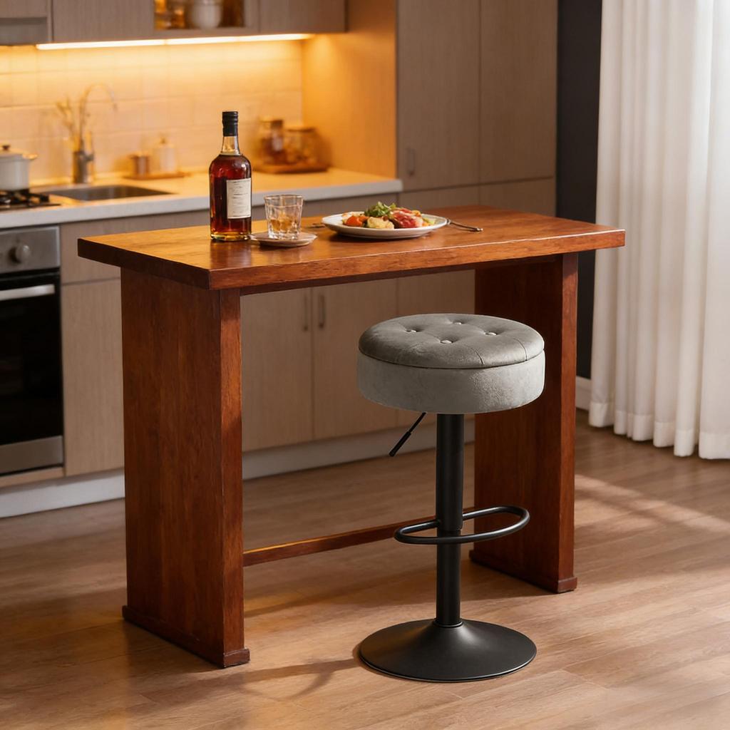 Stylish Breakfast Chairs, Dining Chairs, Living Room Chairs, Bar Stool with Storage Space (Only one bar stool is included)