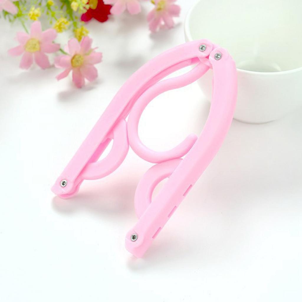 New Portable Folding Plastic Coat Hanger Travel Foldable Hanger