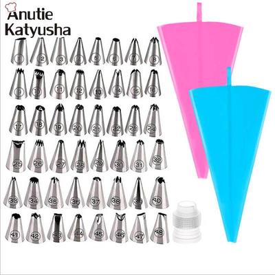 Силиконовый кондитерский мешок, насадка из нержавеющей стали, сделай сам, набор насадок для украшения торта, крем, глазурь, крем, декор для выпечки, инструменты