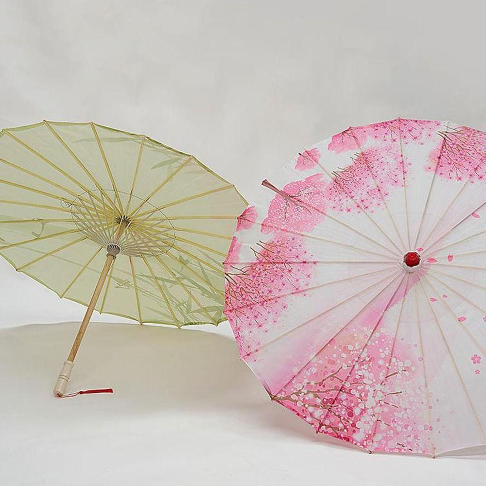 Bamboo Ancient Dance Umbrella Handmade Costume Parasol Oil Paper Umbrella Photograph Prop