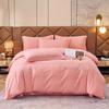 Легкий роскошный комплект постельного белья из четырех предметов из утолщенного хлопка, длинноволокнистый хлопок с вышивкой и начесом, пододеяльники