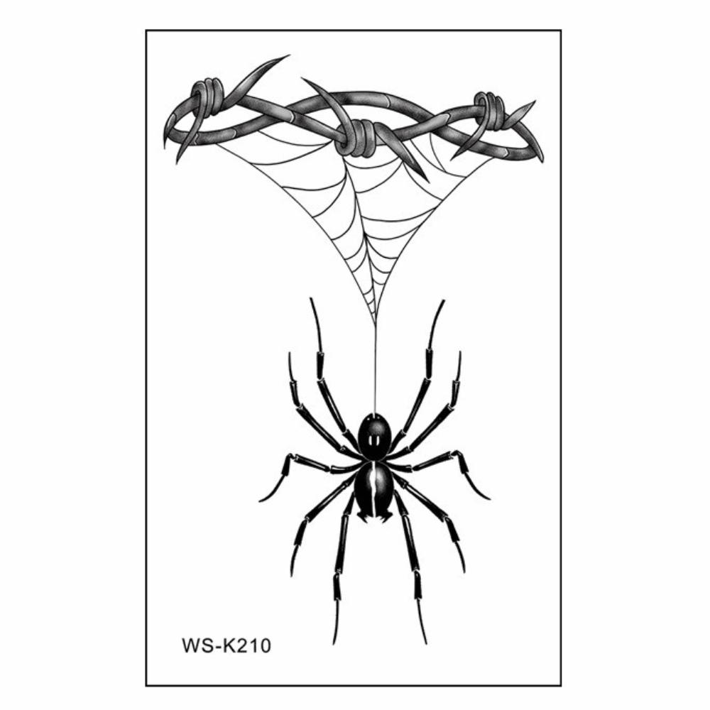 Waterproof Spider Tattoo Realistic Halloween Face Tattoo Body Art Body Tattoo Stickers Face Makeup