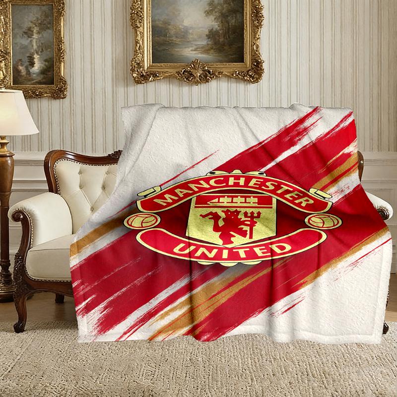 1pc Snug Manchester United Manchester City Blanket, Lightweight & Durable Print Blanket, Perfect for Home, Couch, Bed, Picnic, Travel, Office