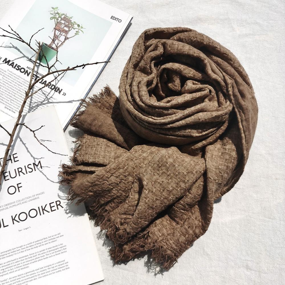 Черный Темно-синий Хлопок Лен Мужской Зимний Шарф Теплый Модный Мужской Шарф Платок Мягкий Длинный Бахрома Шаль Мужская Пашмина Bufandas