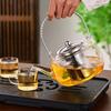 New High-temperature Resistant High Borosilicate Glass Teapot Large Capacity Steaming and Boiling Dual-purpose Tea Kettle