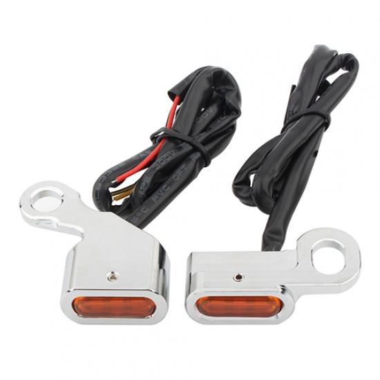 Светодиодный индикатор поворота руля мотоцикла, янтарная лампа для Harley Dyna 1996-2017 Softail Sportster XL