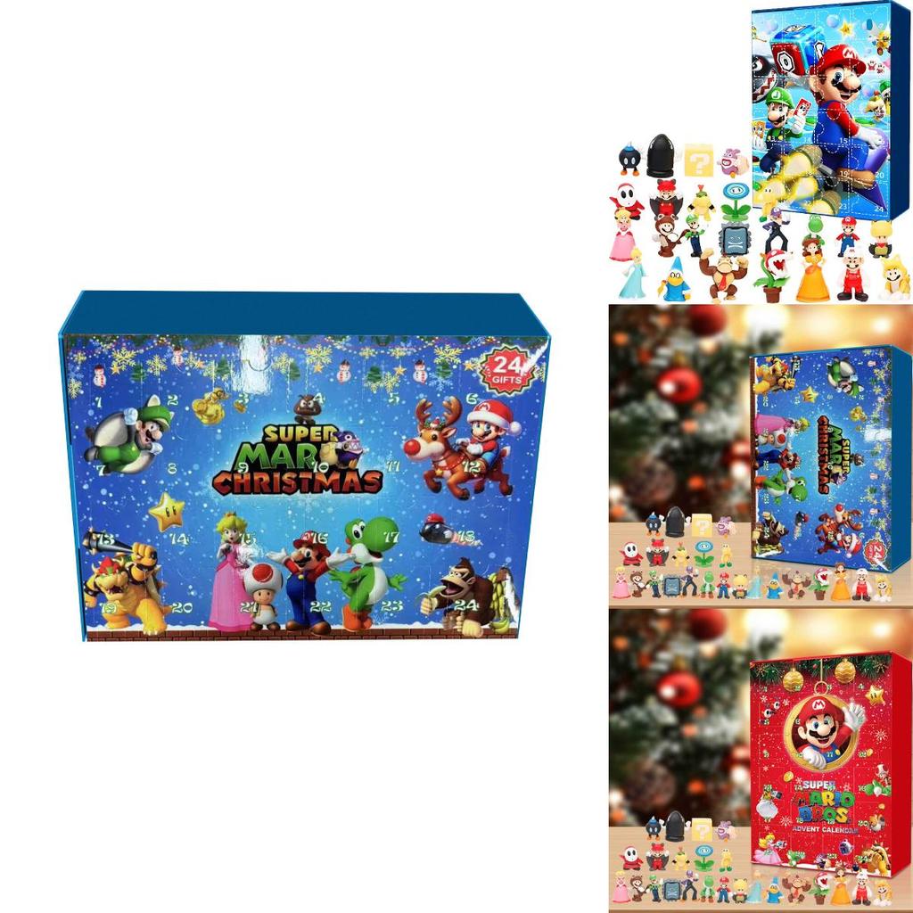 Рождественское смоляное украшение Super Mario с дисплеем на 24 отделения для дома, сада, мероприятий