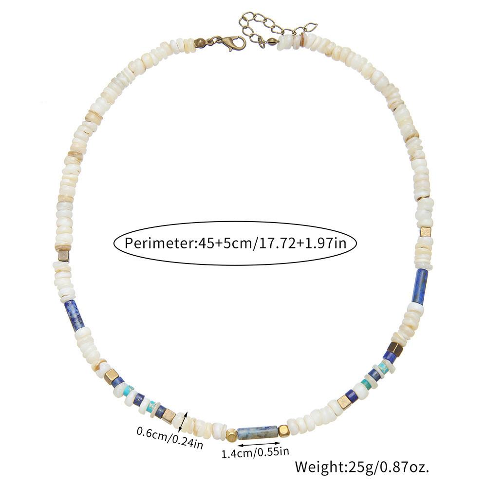 Летнее мужское геометрическое ожерелье из ракушек на цепочке из нержавеющей стали для повседневной носки