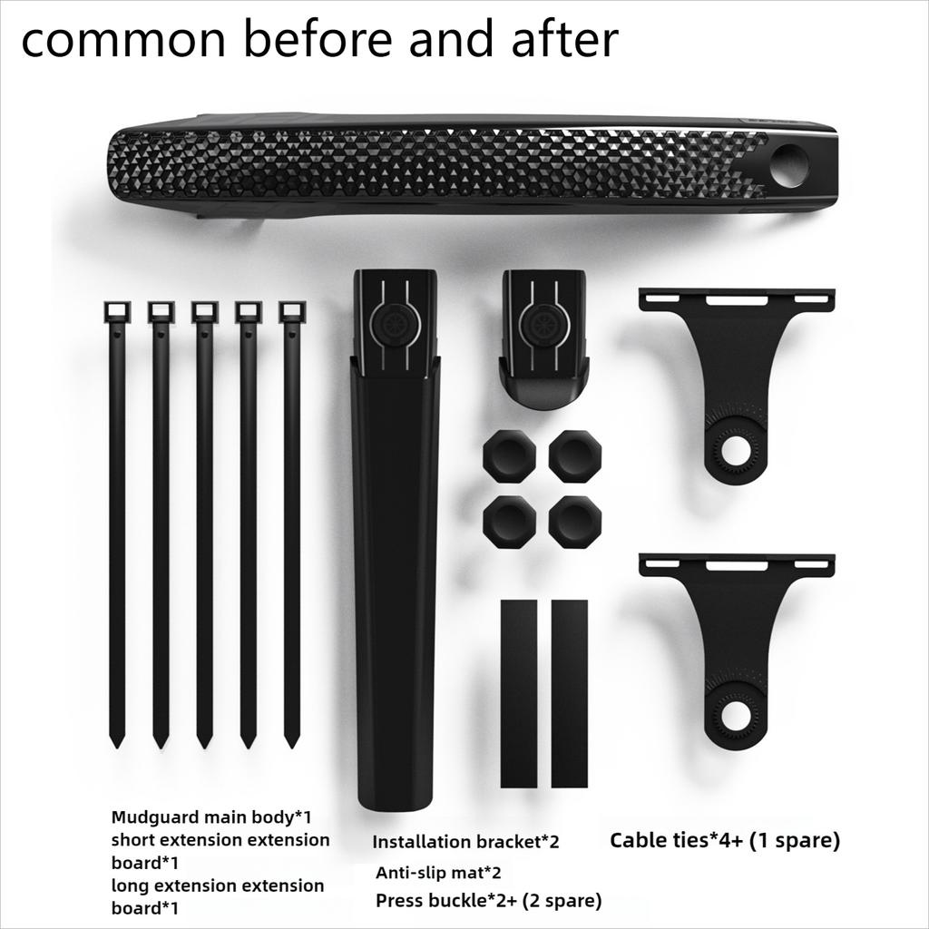 ENLEE Bicycle Fender Gravel Flat Handle Road Car Melon Car Front and Rear Common Gear Plate with Tail Quick Removal