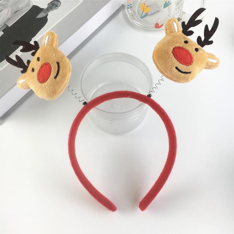 Рождественский ободок с рогами в стиле Мори Гёрл: Милый красный снеговик - аксессуар для волос для праздничных вечеринок