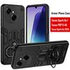 Dual Finger Ring Armor Cover for Tecno Spark Go 1 2025 Case for Tecno POP 9 4G Rotate Metal Bracket Stand Case Shockproof Capa