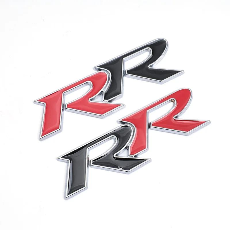 API1 3D Metal RR Logo Car Stickers Emblem Trunk Badge Decals for Honda RR Civic Mugen Accord Crv City Hrv