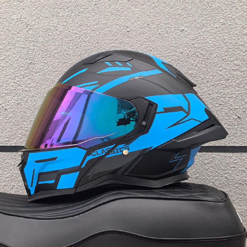 DOT ECE Certified Full Face Motorcycle Helmet Men Women ABS Shell Flip-Up Visor All-Season Use