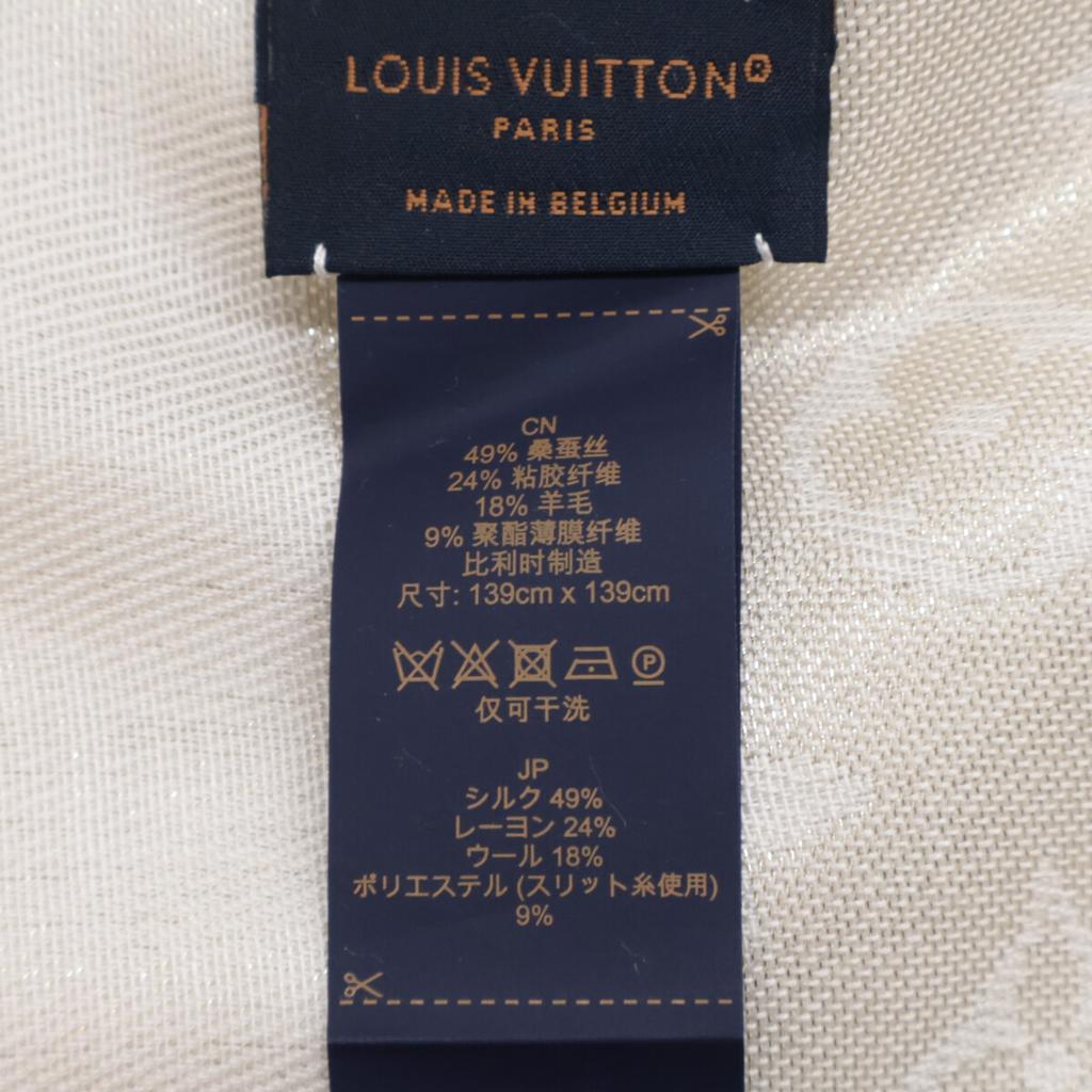Louis Vuitton [/Domestic Genuine] 2023 M74026 Monogram Shine Fringe Shawl Stole BronUsed