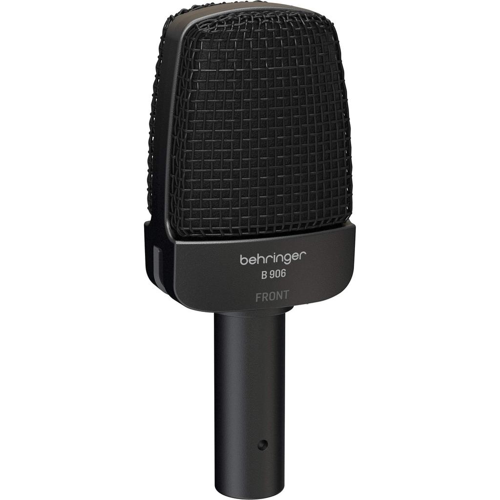 Behringer Dynamic Microphone Super Cardioid Characteristic Low Boost Switchable Carrying Case Mic Stand Adapter Included B 906 Black Cut/Flat/High