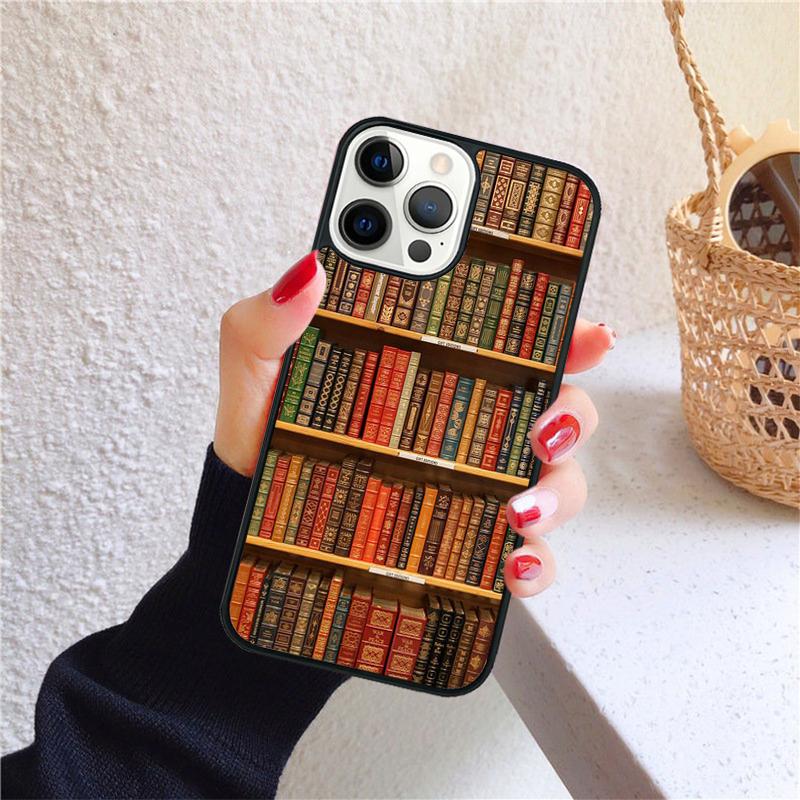 Винтажная Книжная Библиотека Полка для Книг Чехол для Телефона для iPhone 17 Air 16 15 14 12 13 PLUS 11 PRO MAX Чехол Fundas Оболочка