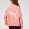 Puma Color Block Logo Print Baseball Collar Sports Jacket Women Jacket Light-Pink 531285-26