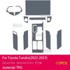 Прозрачная защитная пленка из ТПУ для центральной консоли автомобиля, противоцарапающая наклейка для Toyota Tundra 2020-2024