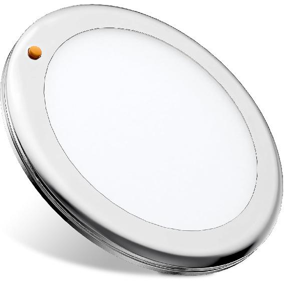7" LED Marine Boat Ceiling Dome Light CT RV Lights Interior Stainless Surface Mount Cabin Lights with Built-in Dimmer Switch 12V Light Fixture for