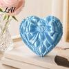 Colorful Macaron Jewelry Case 3D Print Heart Storage Box with Satin Simulation Texture Bow Anti-tangle Design Organizer Portable Organizer