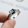 Exquisite Ring with Cubic Zirconia Inlaid Highly Polished Sparkling Statement Ring Women Finger
