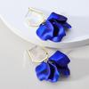 Unusual Earrings For Women Korean Fashion Acrylic Rose Petals Flower DangleTrend Luxury Design Wedding Party Jewelry Accessories
