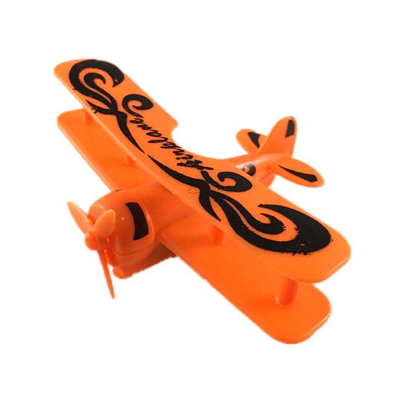 Мини-винтажная пластиковая модель самолета, планер, модель самолета-биплана, детская игрушка