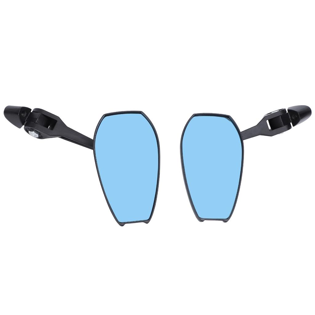 Мотоциклетные зеркала на руль из алюминиевого сплава с синими линзами, регулируемые на 360 градусов, антибликовые, заднего вида