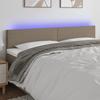 VidaXL LED Headboard Bedroom Furniture Double Bed Accessory Head of Bed Frame Interior Taupe 3121358