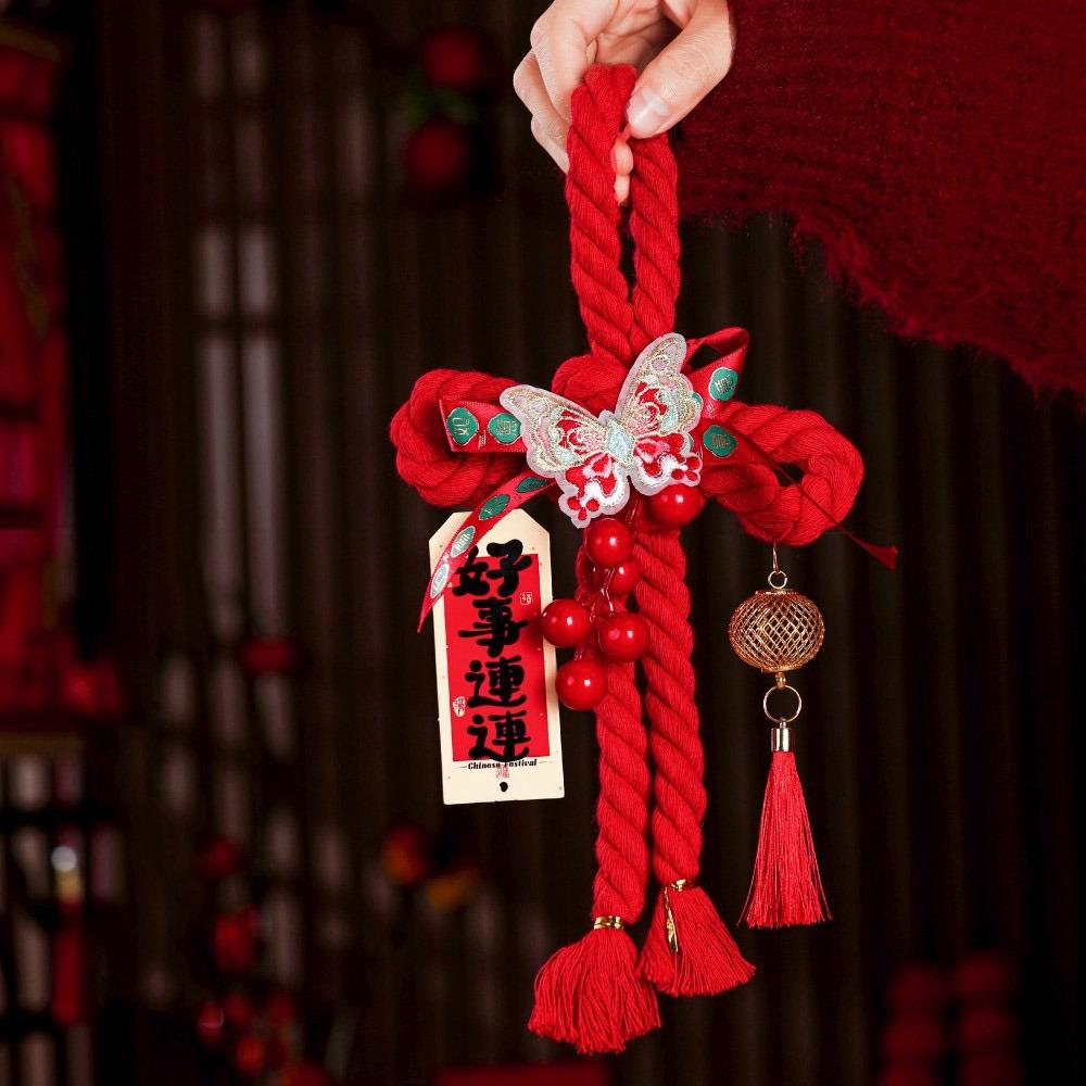 Handcrafted New Year Decoration DIY Lucky Charm Chinese Knot Ornaments Tassel Hanging Design Spring Festival Decorations