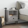 VidaXL Wall-mounted Bedside Table Sonoma Grey 40x30x61cm Engineered Wood 833439