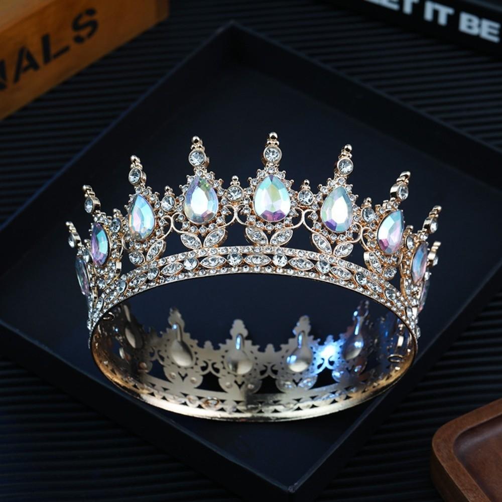 Elegant Bridal Tiara Vintage Crystal Headpieces King Rhinestone Wedding Crown Special Event